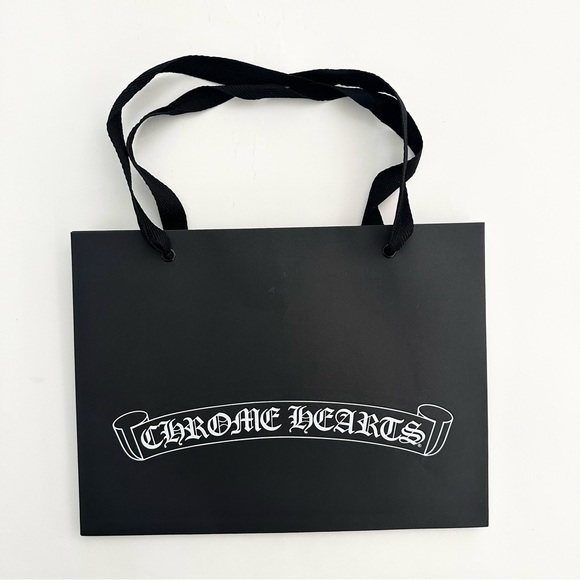 CHROME HEARTS | AUTHENTIC BLACK MEDIUM PAPER SHOPPING BAG (NEW) STREETWEAR HYPE - Picture 2 of 8